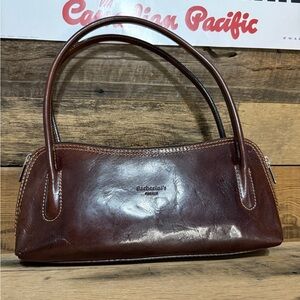 Dark Brown Leather Shoulder Bag